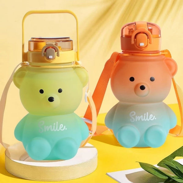 800ML Gradient Bear Shaped Water Bottle