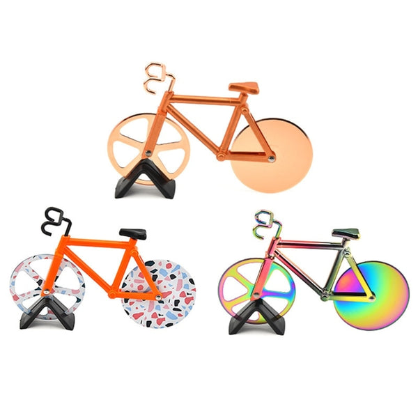 Bike Roller Pizza Cutting Knife Bike Tool Creative Bicycle-Pizza Cutter Durable