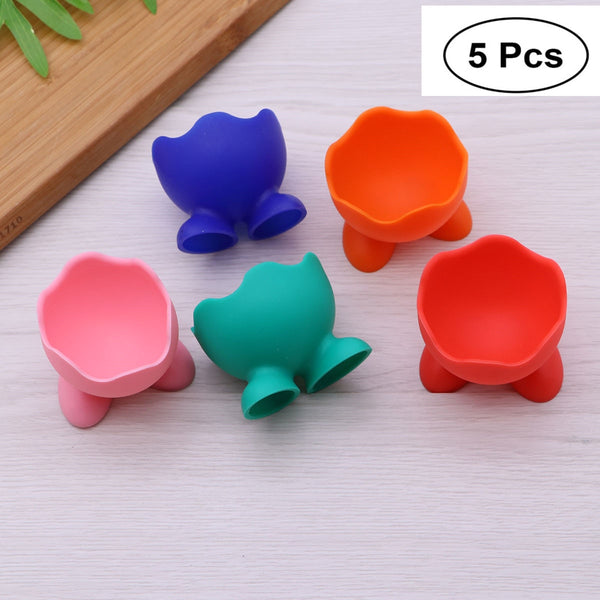 5Pcs Creative Silicone Egg Cup Holder Food Grade Boiled Eggs Holder Boiler Holder Eggcup Kitchen Cooking Tool Egg Accessories