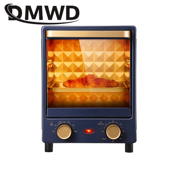 Mini Electric Oven Multifunction Timer Making Biscuits Bread Cake Pizza Cookies Baking Machine Toaster 12 Liter Barbecue Grill