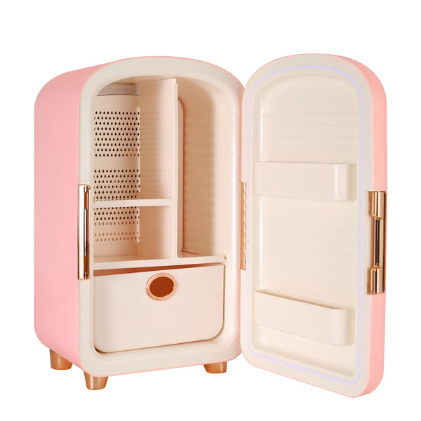 110V-240V 12L Pink Mini Fridge Professional Beauty Refrigerator Skin Care Cosmetics Small Refrigerator Intelligent Preservation