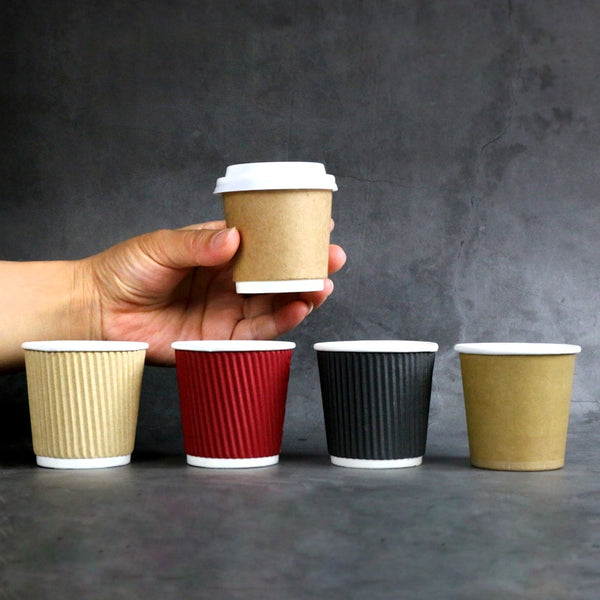 100pcs/pack 4oz Paper Cup Disposable Kraft Coffee Cup Hot Drinking Party Supplies