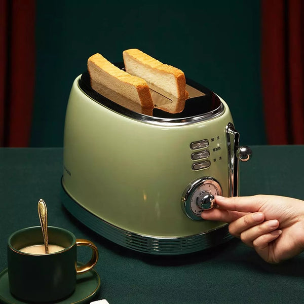 Electric Bread Toaster with 2 Slices Slot Single / Double Sides Automatic Electric Toaster Maker Breakfast Bread Baking Machine