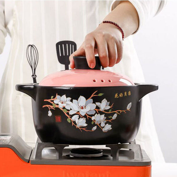 Ceramic Soup Pot Casserole Milk Pot Gas Use Kitchen Pots Ceramic Stew Pot Cooker Cooking Pots Set  Cooker Hot Pot Soup Wok