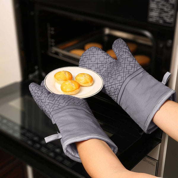 Electric Oven Mitts Microwave Gloves Baking Potholders Hot Grip Kitchen Utensils Cookware Parts High Heat Resistant Barbecue