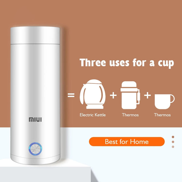 Miui portable electric kettle 400ml rechargeable heating insulated coffee cup intelligent household outdoor hot kettle