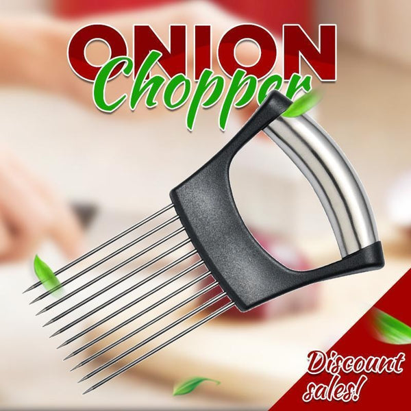 Food Slice Assistant Vegetable Holder Stainless Steel Onion Cutter Onion Chop Fruit Vegetables Cutter Slicer Tomato Cutter Knife