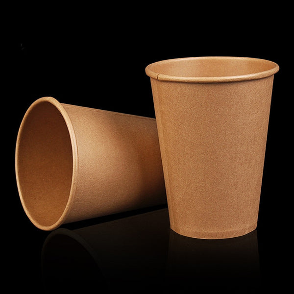 High Quality Disposable Kraft Paper Cup Milk Coffee Cup Thick Drinking Accessories Party Supplies