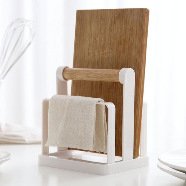 OTHERHOUSE Cutting Board Holder Rack Kitchen Storage Rag Dish Rack Holder Shelf Kitchen Organizer