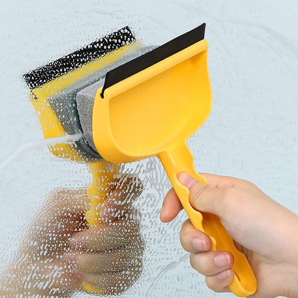 2in1 Silicone Blade & Kitchen Cleaner Car Glass Shower Squeegee Window Glass Wiper Scraper Brush Tool for Washing