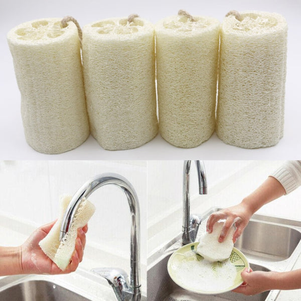 1pc Loofah Sponge Dishwashing Spone Body Washclothes Eco Friendly Household Cleaning Products Bathroom Kitchen Accesories