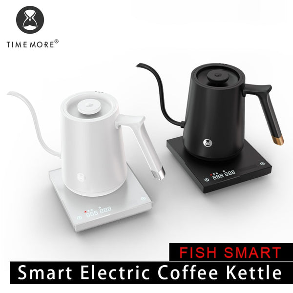 TIMEMORE Store Fish Smart Electric Coffee Kettle Gooseneck 600-800ml 220V Flash Heat Temperature Control Pot  For Kitchen