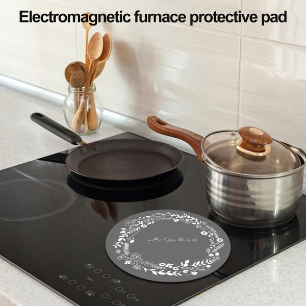 Stove Mat Pad Fiberglass Induction Cooktops Magnetic Non-slip Silicone Scratch Protector Heat Resistance For Induction Cooker