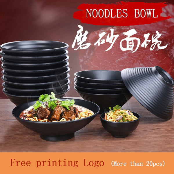 Ramen Melamine Fruit Salad Fast Food Tableware Japanese Style Frosted Noodles Bowl