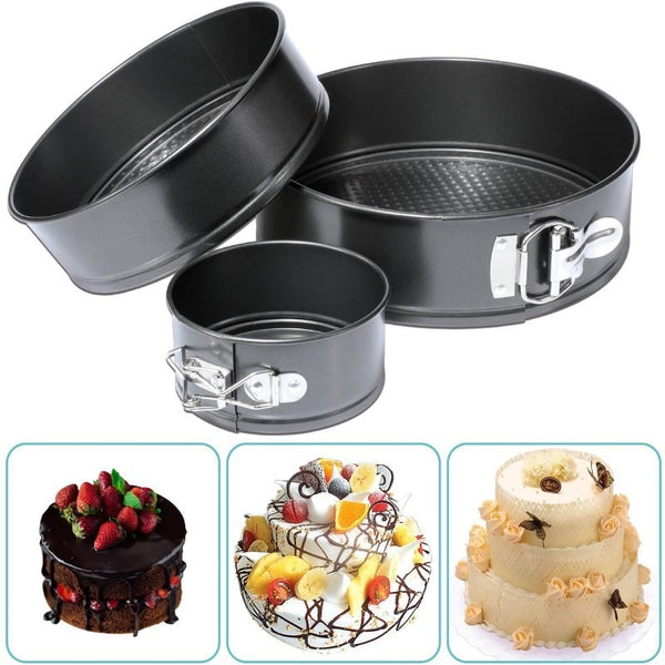 Springform Round Pans Cake Set  Non-stick Cake Baking Bake Tin Tray Bakeware Cakes Molds 6/8/10inch