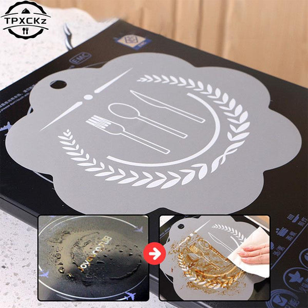 Induction Cooktop Mat Silicone Fiberglass Induction Hob Protector Mat Anti-Slip Cooktop Scratch Protector Cover Insulated Pad